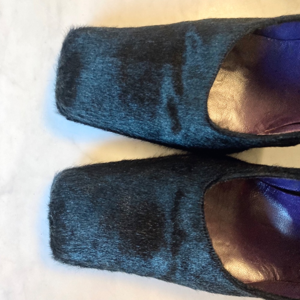 Vintage David Aaron Pony Hair Pumps - size 9 (Vero Cuoio) - Picture 6 of 16